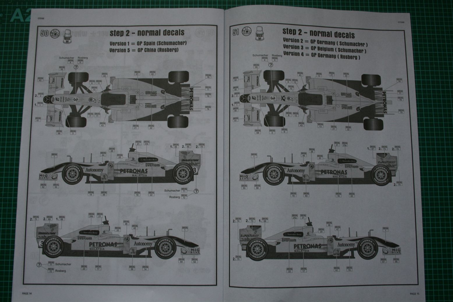 Maquette Formule 1 : Model-Set : Mercedes-Benz GP W01